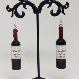 "HOLIDAY SPIRITS" - One Pair of Mini Bottle Earrings